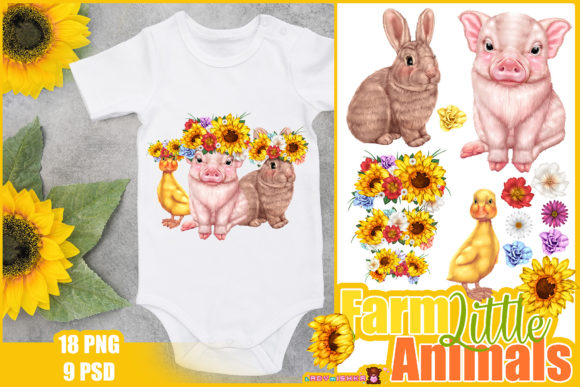 Download Little Farm Animals PSD and PNG Files - Png files Collection