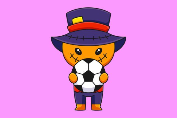 Download Cute Scarecrow Holding Soccer Ball - Cute scarecrow Collection