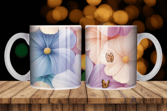 Download Summer Flower Watercolor Mug Tumbler - Premium Bundle