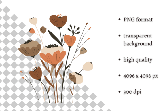 Download Watercolor Boho Wild Flowers Clipart - Boho Collection