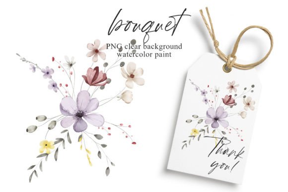 Download Watercolor Wild Flowers Clipart Bouquet. - Wild flowers clipart Collection