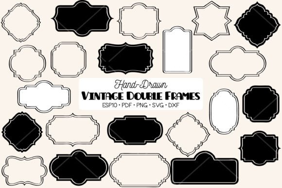Download Vintage Frames Double | Border | Labels - Labels Collection