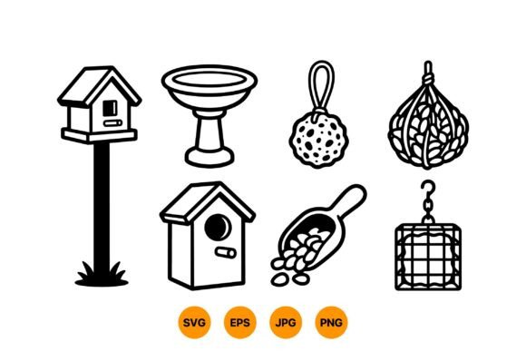 Download Garden Bird Feeder Clipart - Premium Bundle
