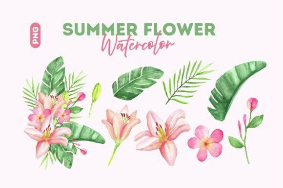Download Summer Flower Watercolor Clipart Set - Premium Resources