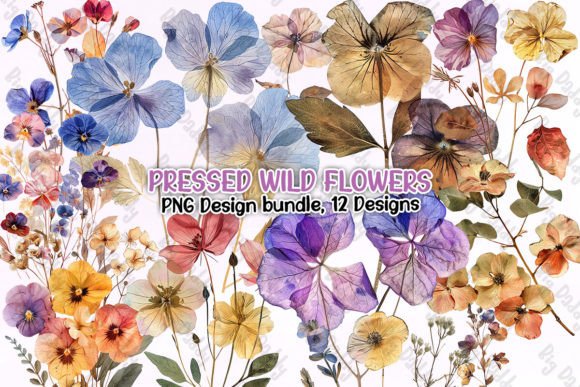 Download Pressed Wild Flowers Clipart PNG - Wild flowers clipart Collection