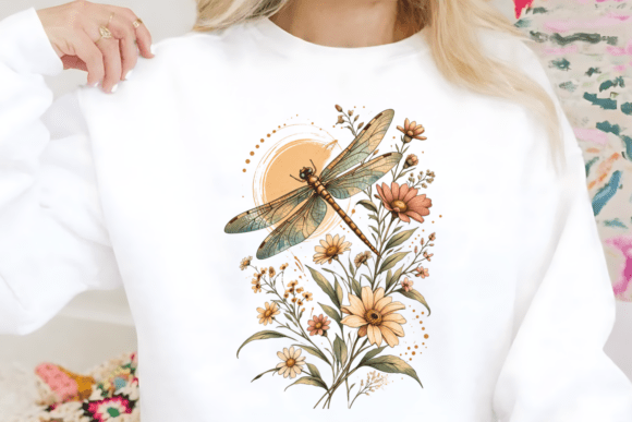 Download Boho Floral Dragonfly PNG Nature Clipart - Boho Collection