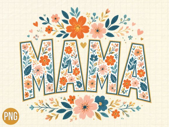 Download Boho Floral Mama Graphic PNG Shirt - Boho Collection
