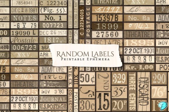 Download Random Labels Printable Ephemera - Labels Collection